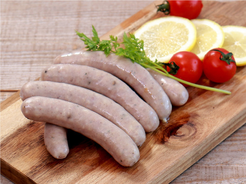 ＜セール＞熱々を食べると肉汁が溢れる、ほんのりハーブが香る「元気豚 ウインナー　150ｇ（6本入）」　【322】