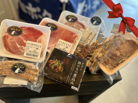 【お歳暮ギフト】精肉3パック（約600ｇ）と無添加加工品A3B1セット