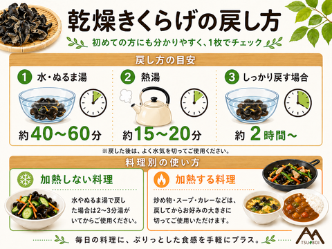 【有機JAS認証】仁淀川きくらげ 黒スライス100g×3袋｜切らずに使える・常備用