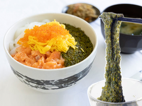 王位戦勝負めし記念セット【缶べぇ】6本＋アカモク12個おまけ付き