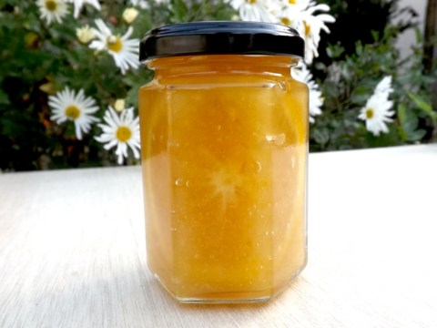 【冬ギフト】まるごと！　ゆずジャム　/　甘さ控えめ　/　(大)150ml × 3本　/　竹の飯盒入り　/　柚子ジャム