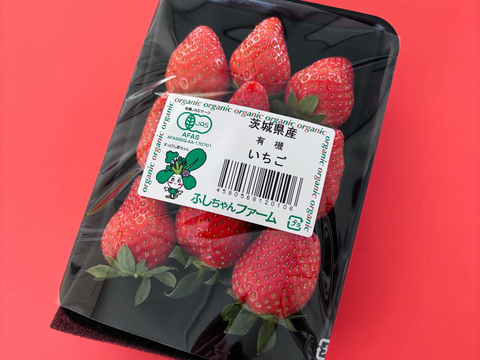 有機JAS認定　茨城県産有機いちご（かおり野　200gｘ2パック）