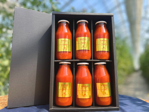【冬ギフト】本物の甘さと健康をお届けする贅沢無添加トマトジュース180ml×6