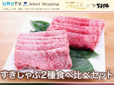 【バズるの泉放送商品】『下村牛』すきしゃぶ2種食べ比べセット