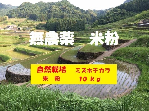 【年末セール】【令和7年新米】自然栽培「ミズホチカラ」米粉　１ｋｇＸ１０袋