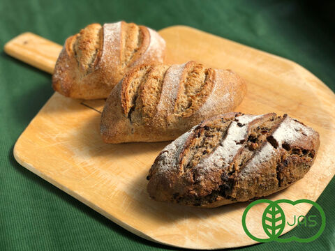 【超貴重な有機JAS認証パン】パンセット②：麦の栽培から一貫生産　自然栽培小麦のみ使用したドイツ風パンセット2【食べ比べ】