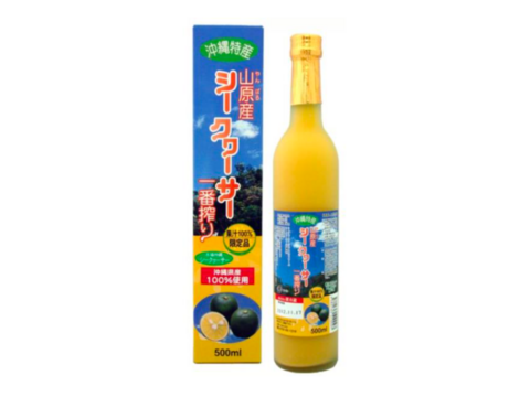 【沖縄県山原産】 山原産シークヮーサー 一番搾り 100％果汁（500ml×12本）