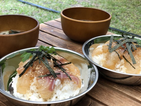 【キャンプに♪】秋の行楽シーズン到来♪ 皮付き真鯛を豪快に炙って旨味を味わう！〈３枚おろし皮あり〉