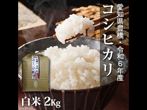 【節減対象農薬6割減】コシヒカリ 白米2kg【令和6年・愛知県産】