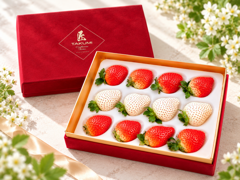 予約販売 2026年11月下旬～順次発送】 紅白いちごセット 紅白極上