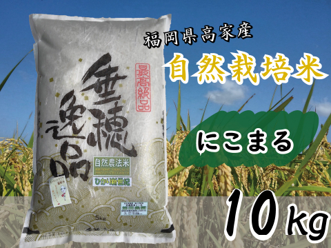 冷めても美味しい！自然栽培米の垂穂逸品にこまる【玄米10kg】