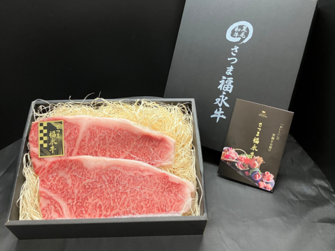 【冬ギフト】【贈り物No.1】ガブッとステーキ１枚280gがなんと２枚！［ サーロインステーキ２枚560g ］鹿児島県 黒毛和牛 さつま福永牛 受賞歴多数 ［ 贈り物 ］