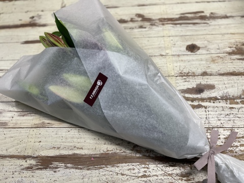 【母の日ギフト】■八重ユリmix5本束■　ギフトラッピング付き　品種指定はできません<(_ _)>