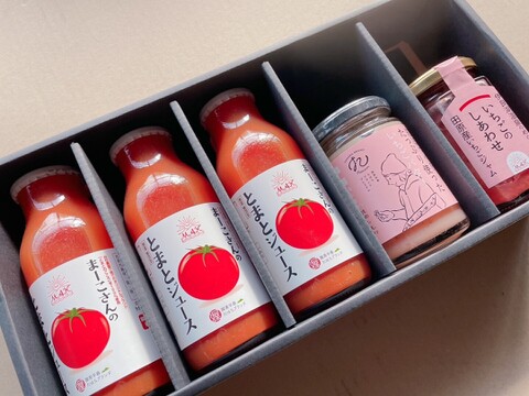 【冬ギフト】デリシャスBOX（とまとジュースといちごスプレッドの詰め合わせ）