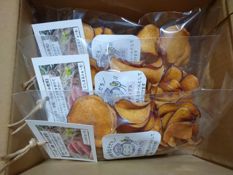 さつま芋チップス《砂丘育ちの紅はるか使用》 76g×３袋
