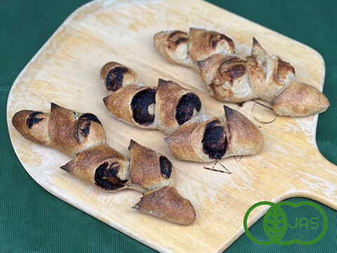 【超貴重な有機JAS認証パン】パンセットNew⑤「青い森エピ」：麦の栽培から一貫生産　自然栽培小麦のみ使用した青森県産農産物を巻き込んだ3種のエピセット