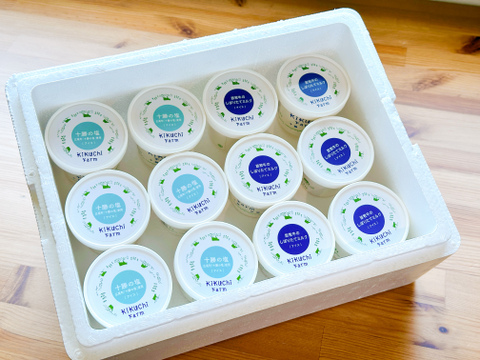 【夏のセール500円引き✨フォロワー様限定商品🍨 牛さんのほのぼの放牧動画付き🐮】暑い夏にぴったり「十勝の塩」としぼりたてミルクの12個セット(6個×2種入り)〜熨斗対応可〜