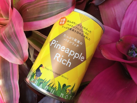 ごろっと果実のたっぷり入ったパインジュース　Pineapple Rich たっぷり果実のパインリッチ（450ｇ/缶）　と　Summer Snow（750ml/本）　セット