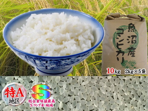 南魚沼産コシヒカリ無洗米(乾式)10kg(2k×5)令和3年産🌾