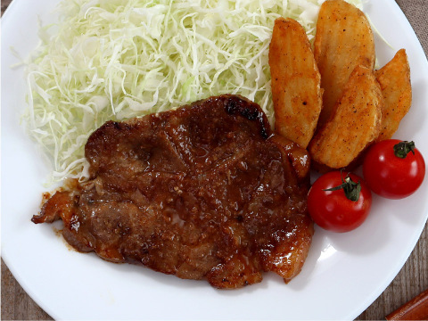 ケチャップ系BBQソース味「元気豚 肩ローストンテキ　ＢBQソース味」130g