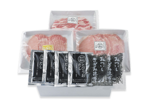 金華豚と三元豚を食べ比べ！日本の米育ち金華豚・三元豚 合い盛りしゃぶしゃぶギフト(700g)（NO.48）[冷凍発送] 熨斗対応可