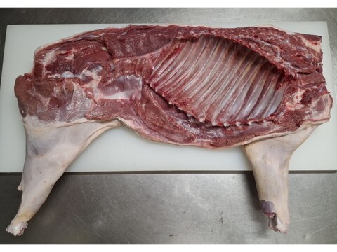 ◎！！特価！！◎★キャンプやBBQに！半身丸焼き用★やわらか仔イノシシ【皮付き・骨付き】6kg