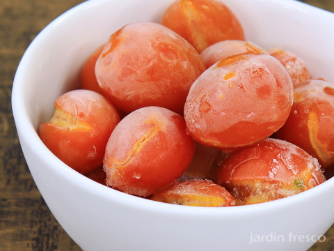 シュガープラムの冷凍 2kg レシピ付き❣️ 糖度10度以上の完熟・極甘・高リコピン(13mg)高糖度ミニトマト(300012)