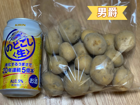 春採りじゃがいもミニ❗️４種類食べ比べ【アンデスレッド、男爵、キタアカリ、メークイン】