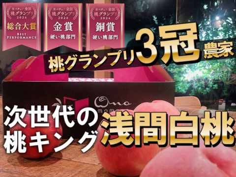 🎊全国桃グランプリ3冠小野桃園ブランド🎊間違いなく次世代のキング浅間白桃一流レストラン御用達1kgお試し特価ももキャンペーン【朝どれ】2026年7月下旬発送