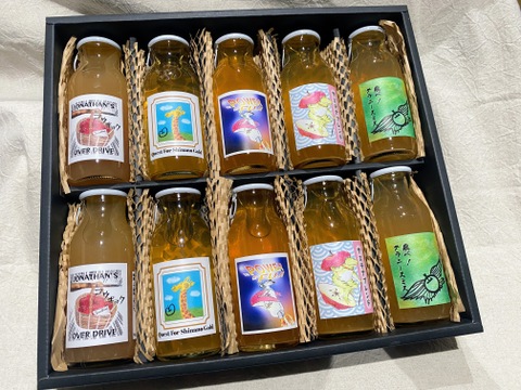 サステナりんごジュース飲み比べギフトボックス〜180ml飲みきりサイズ10本入り〜　化学合成農薬50％以上削減栽培