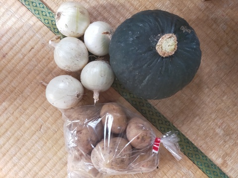 北海道産　かぼちゃ、玉ねぎ、じゃが芋セット