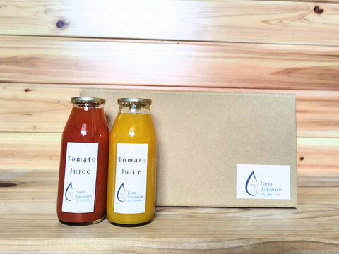 【冬ギフト】無塩、無糖、保存料無添加　北海道産ミニトマトジュース180ml  赤色５本 黄色５本セット
 栽培期間中農薬・化学肥料不使用、除草剤不使用