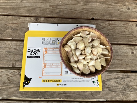 【メール便送料無料】自然栽培　乾燥にんにくばら　500ｇ