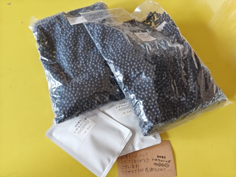 【北海道2025年十勝産】昔ながらのニオ積み自然乾燥！希少な黒千石大豆　２ｋｇ