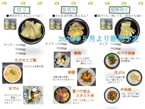 掘りたて食感！山形県産タケノコの水煮