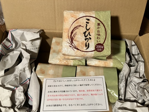 令和７年産　真空パック福井こしひかり２合パック✕５