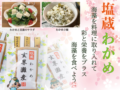 【旬の食材】アカモク5パック・塩蔵ワカメ5パック
