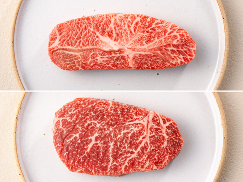 【24％OFF】［～10/12まで］希少ステーキ２種４枚セット（ミスジ・イチボ）計440g