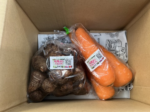 ☆有機JAS認証☆里芋とにんじんのセット(1kg)