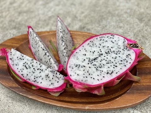 【冷凍ドラゴンフルーツ(白肉種)】真空冷凍で旬の味、栄養素をそのままギュッと閉じ込め！　100g×5ﾊﾟｯｸ(計500g)