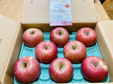 【王道サンふじ】　3㎏　8～12玉　本場青森りんご　農家直送　元気なりんご