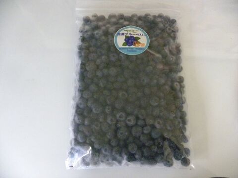 北海道の完熟冷凍ブルーベリー１㌔フリーザパックチャック付き