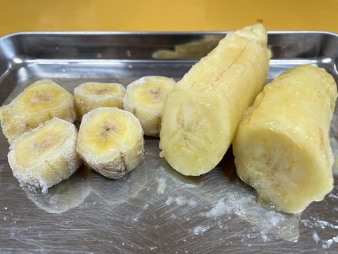 千葉県木更津市産》一口ｻｲｽﾞの国産冷凍バナナ『【皮ごと&皮むき】6袋 