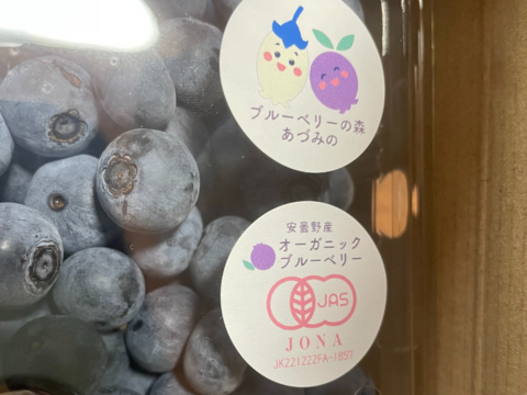 【2025最後の受付！有機JAS認証】信州安曇野の大地の力で育ったオーガニックブルーベリー（1kg)【生食用】