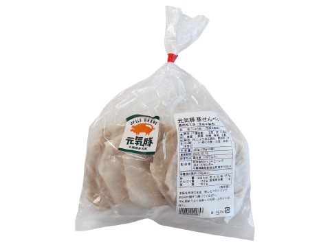 焼くとカリッと香ばしい　「元気豚　豚せんべい　250ｇ（50ｇ×5枚入）　」【344】