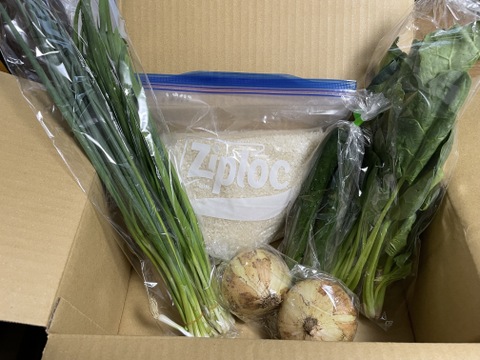 【週末限定10%引き❗️】お米とお野菜のセット☆畑直送☆福岡県糸島産白米２kg＋糸島産野菜５品のセット【糸島市ふるさと納税出品商品】【限定販売】