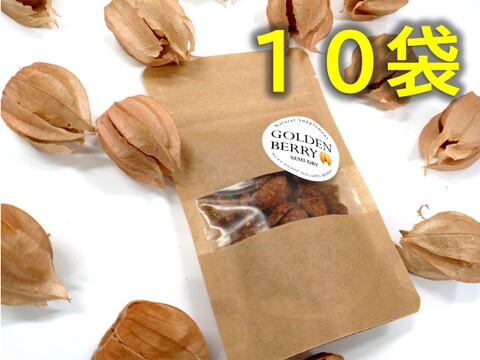 ギュッと凝縮！！セミドライゴールデンベリー（食用ほおずき）15g×10袋入り