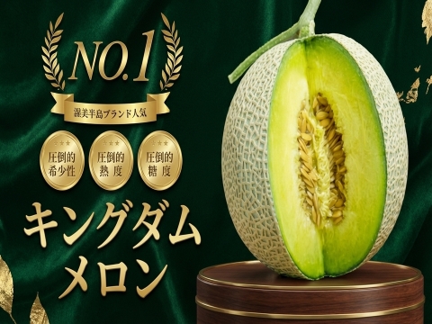 👑シーズンわずか1%希少なキングダムメロン👑海外セレブが指名してまで食べたいメロン王国が誇る渥美半島ブランド最高級最高峰【贈答用】【お中元ギフト】【7月下旬予約】