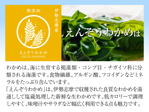 産地厳選！【産地直送】えんぞうわかめ100ｇ3パック　 伊勢志摩産　鳥羽市の離島・菅島沿岸で収穫！　人気のおみやげ