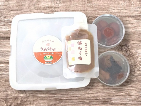 【アワード受賞福袋】 うめちよ調味梅食べ比べセットH1 (特別栽培認定園の紀州南高梅)